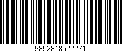 Código de barras (EAN, GTIN, SKU, ISBN): '9852818522271'