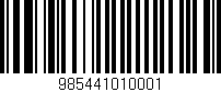 Código de barras (EAN, GTIN, SKU, ISBN): '985441010001'