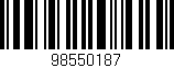 Código de barras (EAN, GTIN, SKU, ISBN): '98550187'