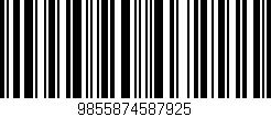 Código de barras (EAN, GTIN, SKU, ISBN): '9855874587925'