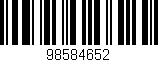 Código de barras (EAN, GTIN, SKU, ISBN): '98584652'