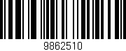 Código de barras (EAN, GTIN, SKU, ISBN): '9862510'