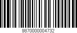 Código de barras (EAN, GTIN, SKU, ISBN): '9870000004732'
