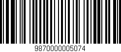 Código de barras (EAN, GTIN, SKU, ISBN): '9870000005074'