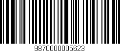 Código de barras (EAN, GTIN, SKU, ISBN): '9870000005623'
