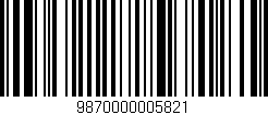 Código de barras (EAN, GTIN, SKU, ISBN): '9870000005821'