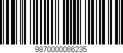 Código de barras (EAN, GTIN, SKU, ISBN): '9870000066235'