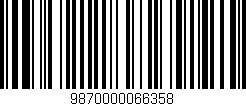 Código de barras (EAN, GTIN, SKU, ISBN): '9870000066358'