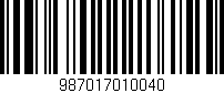Código de barras (EAN, GTIN, SKU, ISBN): '987017010040'