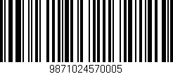 Código de barras (EAN, GTIN, SKU, ISBN): '9871024570005'
