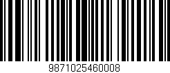 Código de barras (EAN, GTIN, SKU, ISBN): '9871025460008'