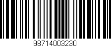 Código de barras (EAN, GTIN, SKU, ISBN): '98714003230'