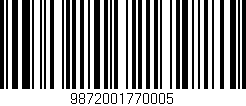 Código de barras (EAN, GTIN, SKU, ISBN): '9872001770005'