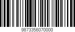 Código de barras (EAN, GTIN, SKU, ISBN): '9873356070000'