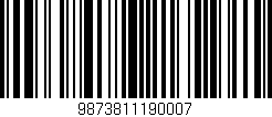 Código de barras (EAN, GTIN, SKU, ISBN): '9873811190007'