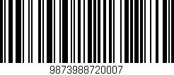 Código de barras (EAN, GTIN, SKU, ISBN): '9873988720007'