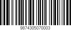 Código de barras (EAN, GTIN, SKU, ISBN): '9874305070003'
