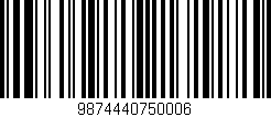 Código de barras (EAN, GTIN, SKU, ISBN): '9874440750006'