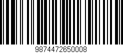 Código de barras (EAN, GTIN, SKU, ISBN): '9874472650008'