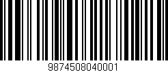 Código de barras (EAN, GTIN, SKU, ISBN): '9874508040001'