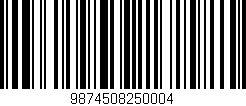 Código de barras (EAN, GTIN, SKU, ISBN): '9874508250004'