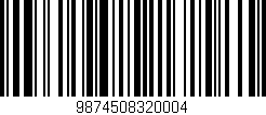 Código de barras (EAN, GTIN, SKU, ISBN): '9874508320004'