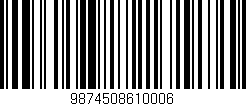 Código de barras (EAN, GTIN, SKU, ISBN): '9874508610006'