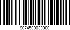 Código de barras (EAN, GTIN, SKU, ISBN): '9874508830008'