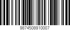 Código de barras (EAN, GTIN, SKU, ISBN): '9874508910007'