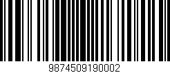 Código de barras (EAN, GTIN, SKU, ISBN): '9874509190002'