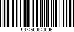 Código de barras (EAN, GTIN, SKU, ISBN): '9874509840006'