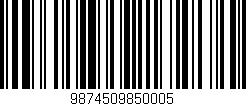 Código de barras (EAN, GTIN, SKU, ISBN): '9874509850005'