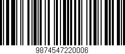 Código de barras (EAN, GTIN, SKU, ISBN): '9874547220006'