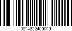 Código de barras (EAN, GTIN, SKU, ISBN): '9874632400009'
