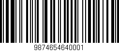 Código de barras (EAN, GTIN, SKU, ISBN): '9874654640001'