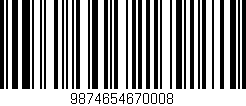 Código de barras (EAN, GTIN, SKU, ISBN): '9874654670008'