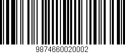 Código de barras (EAN, GTIN, SKU, ISBN): '9874660020002'