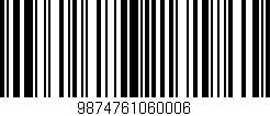 Código de barras (EAN, GTIN, SKU, ISBN): '9874761060006'