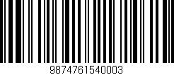 Código de barras (EAN, GTIN, SKU, ISBN): '9874761540003'