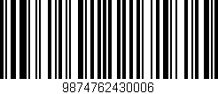 Código de barras (EAN, GTIN, SKU, ISBN): '9874762430006'