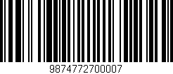 Código de barras (EAN, GTIN, SKU, ISBN): '9874772700007'
