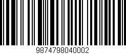 Código de barras (EAN, GTIN, SKU, ISBN): '9874798040002'