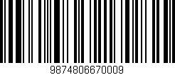 Código de barras (EAN, GTIN, SKU, ISBN): '9874806670009'