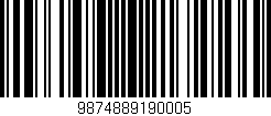 Código de barras (EAN, GTIN, SKU, ISBN): '9874889190005'