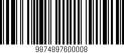 Código de barras (EAN, GTIN, SKU, ISBN): '9874897600008'