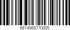 Código de barras (EAN, GTIN, SKU, ISBN): '9874968770005'
