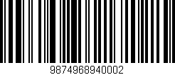 Código de barras (EAN, GTIN, SKU, ISBN): '9874968940002'