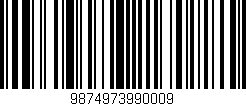 Código de barras (EAN, GTIN, SKU, ISBN): '9874973990009'