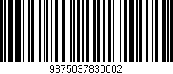 Código de barras (EAN, GTIN, SKU, ISBN): '9875037830002'