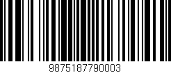 Código de barras (EAN, GTIN, SKU, ISBN): '9875187790003'